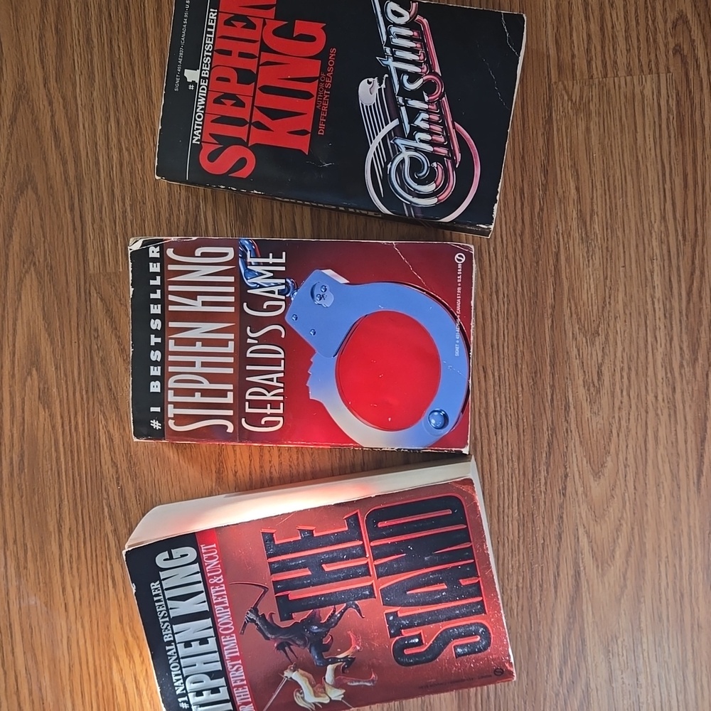 Stephen King Book Set - Christine,  Gerald's Game and The Stand